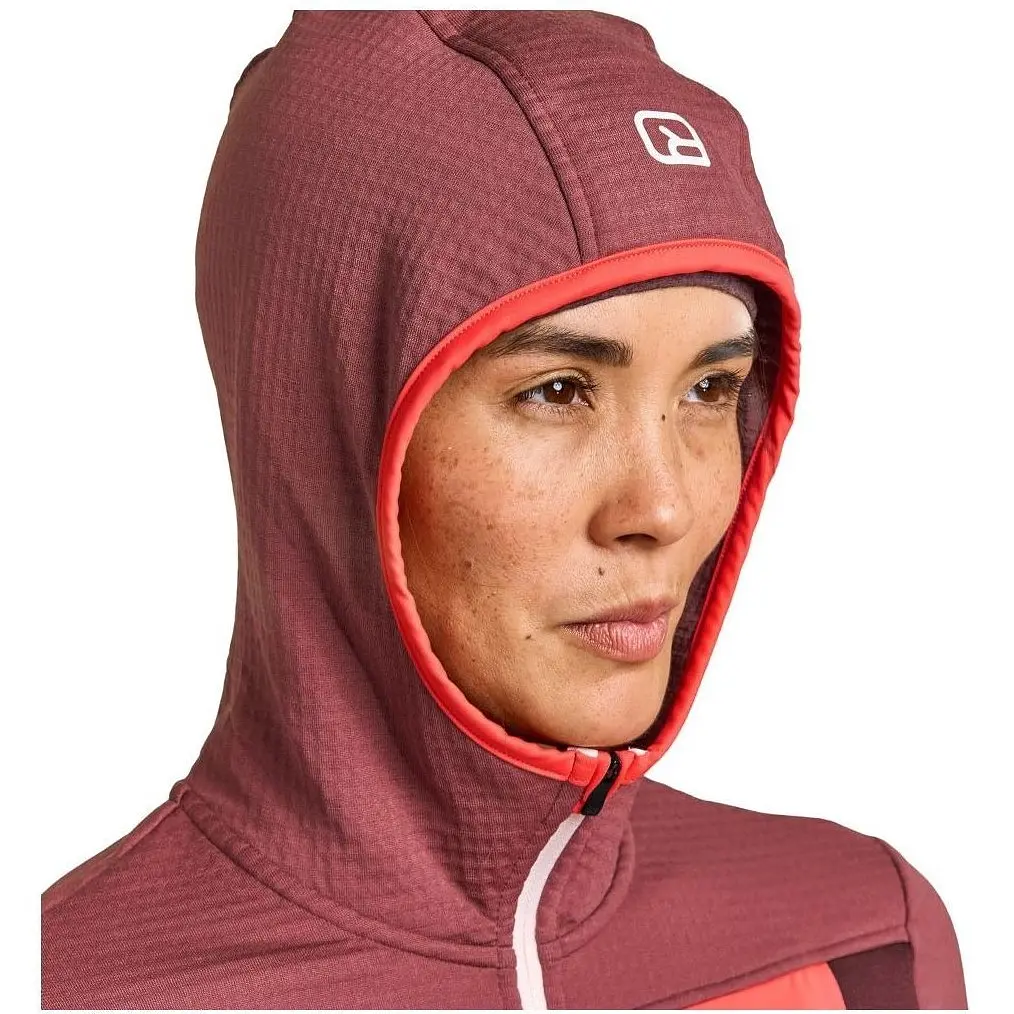 Флісова кофта Ortovox Fleece Grid Hoody W Burgundy XS (1054-025.001.1151) - фото 4