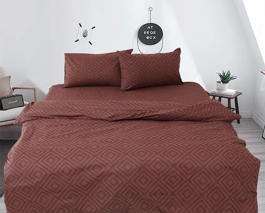 Комплект постільної білизни TAG Tekstil R128Brown Полуторний - фото 1