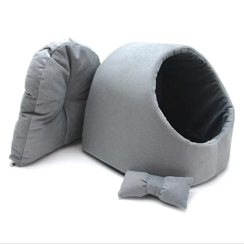 Будка для котів та малих порід собак Zoo-hunt Бліць сіра №1 36х37х32 см - фото 3