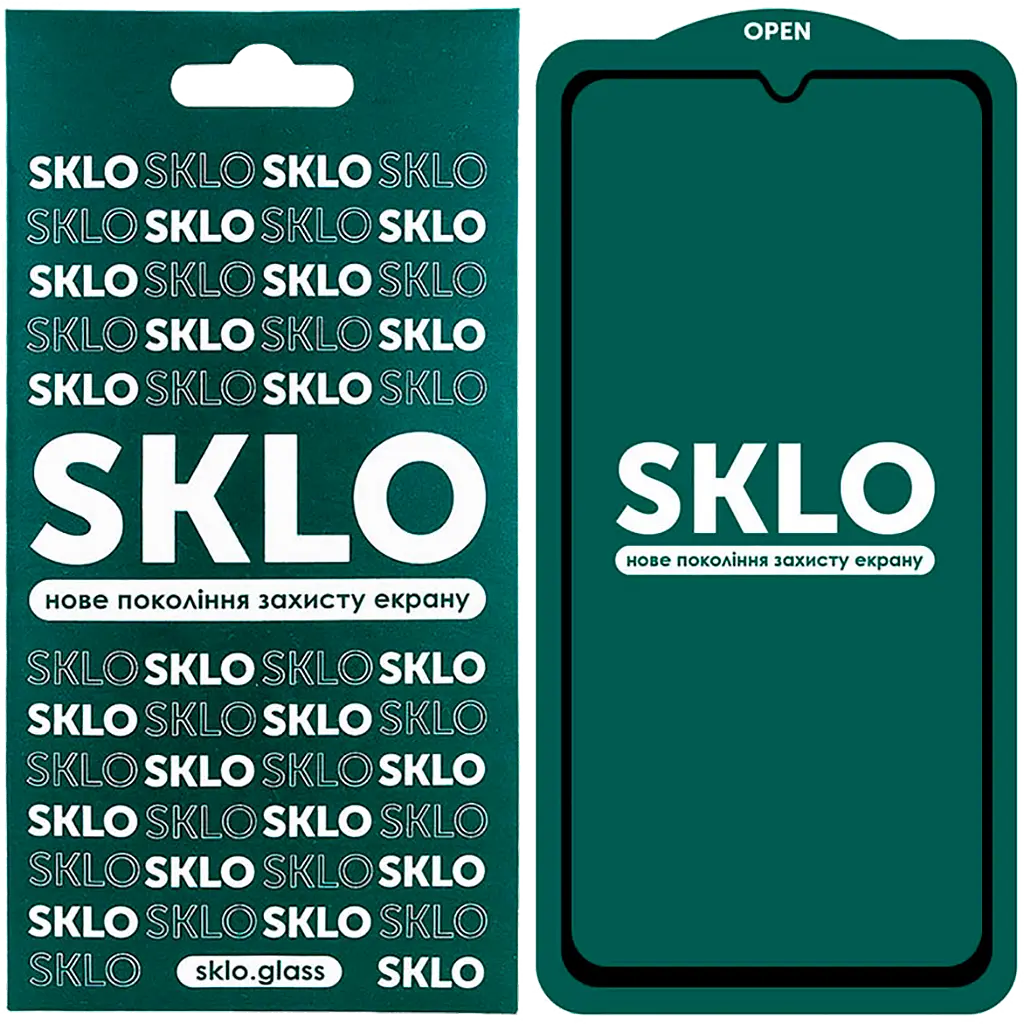 Захисне скло SKLO Full Cover Pac Tempered Glass для Xiaomi Redmi 10C/Redmi 12C [Black] [71916] - фото 2