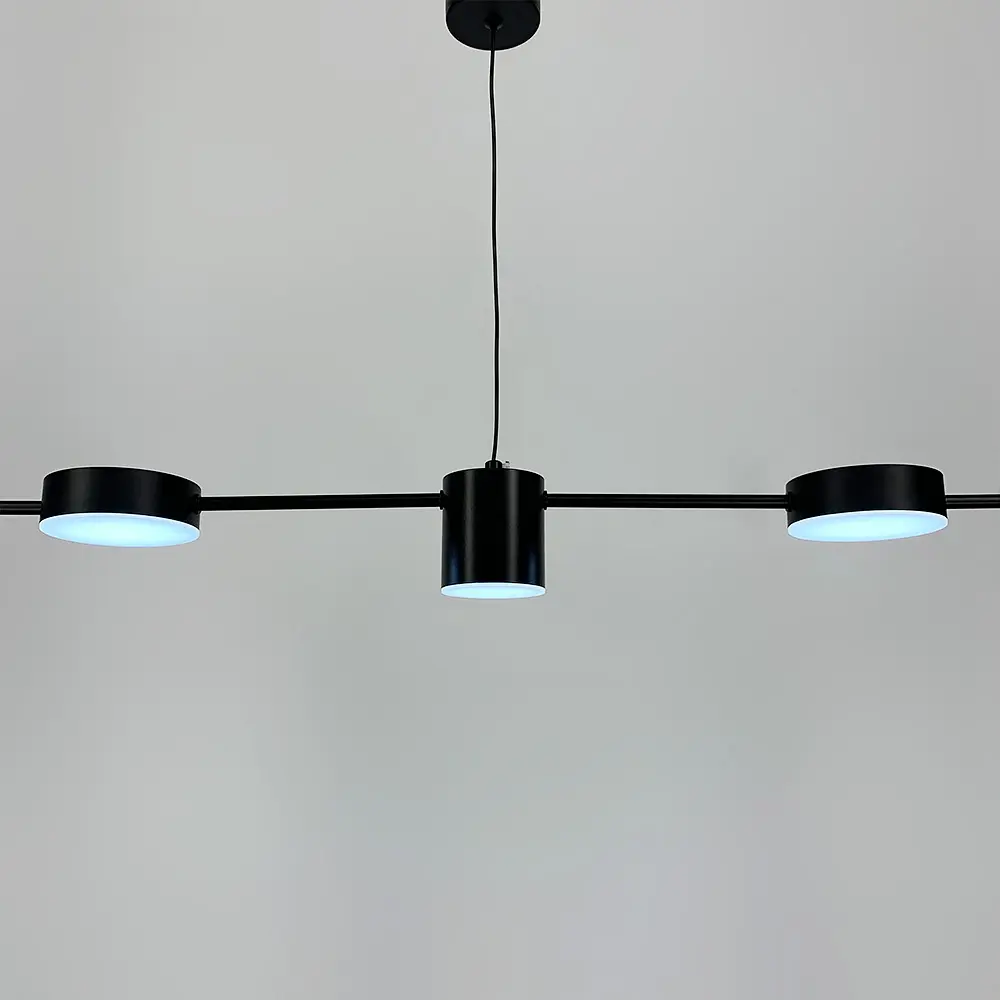 Видовджена чорна люстра LUMINA LUX Line.F MJ 117/5 BK - фото 6