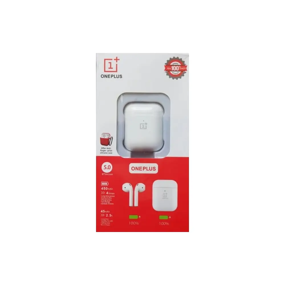 Блютуз Стерео Гарнитура OnePlus Buds 1+ TWS Белый - фото 2