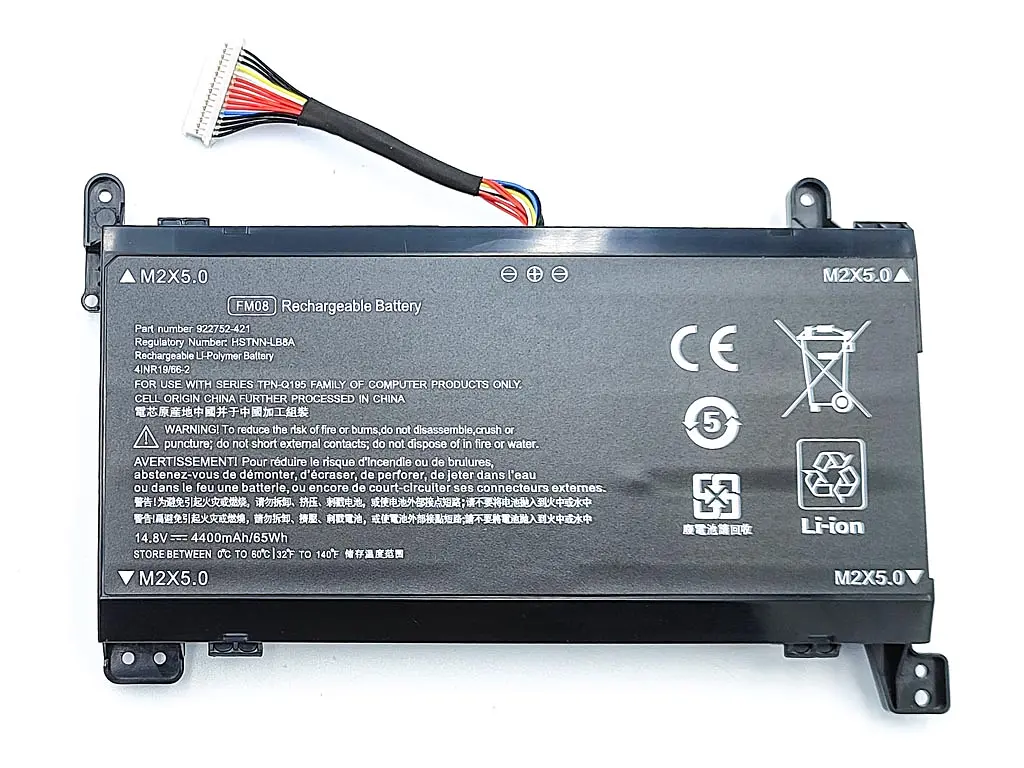Акумулятор FM08(16P) для ноутбука HP Omen 17-AN (TPN-Q195, 922752-421, HSTNN-LB8B) (14.8V 4400 mAh 65Wh) - фото 2