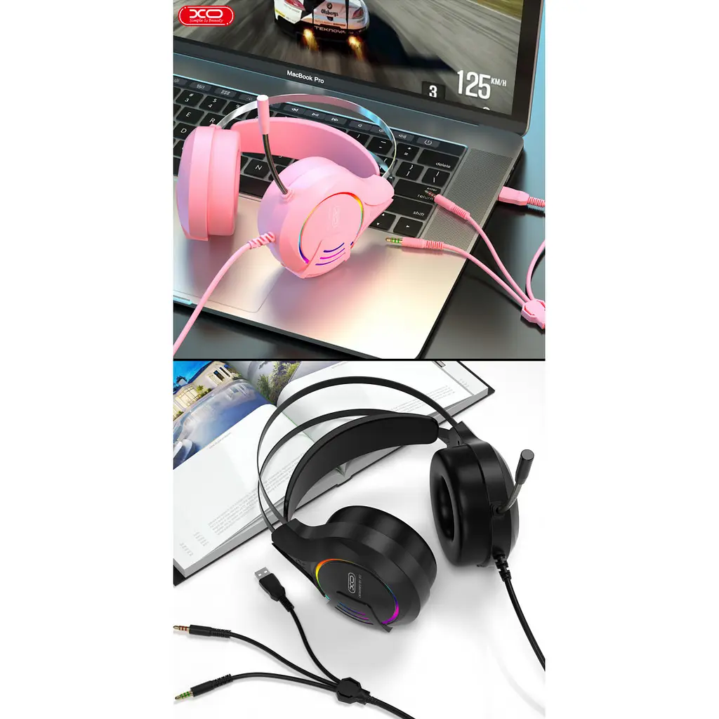 Игровые Наушники XO-GE-04 Розовый - фото 3