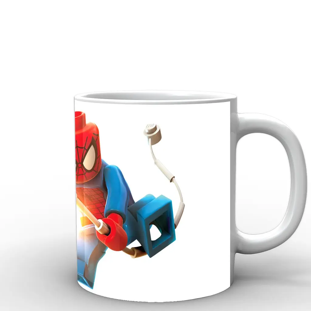 Кружка GeekLand Человек-Паук Spider-Man лего SM.02.038 330 мл белая - фото 3