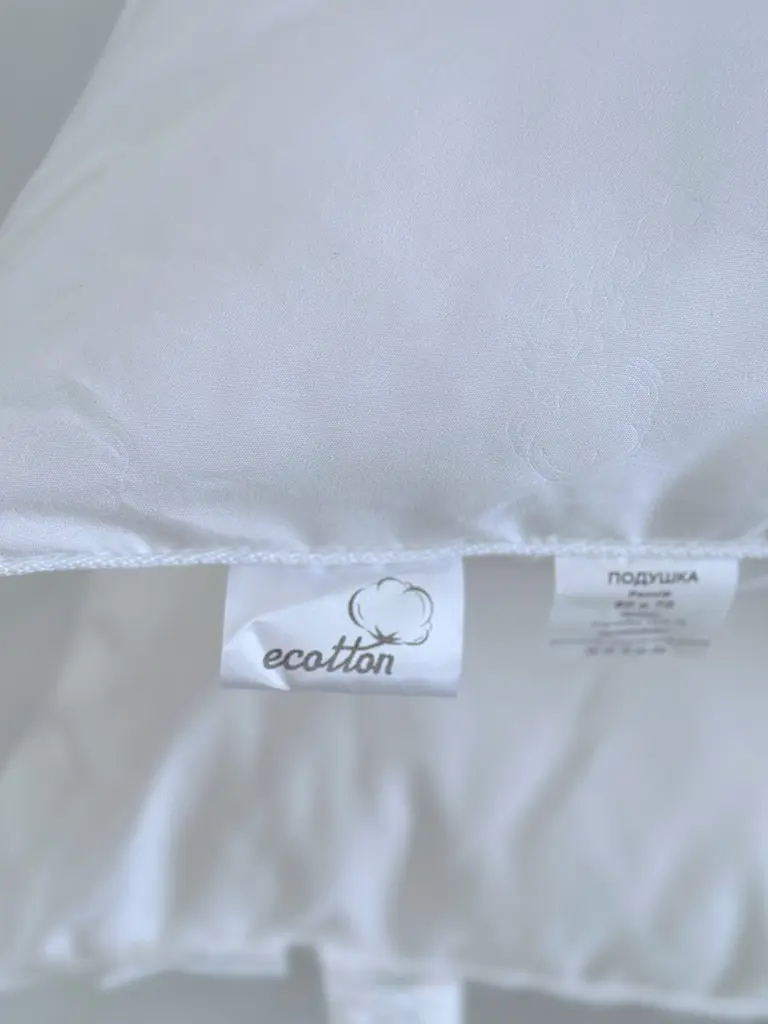 Подушка Ecotton 50х70 см Ecofill Line антиалергенна з біопухом біла White (24695) - фото 9