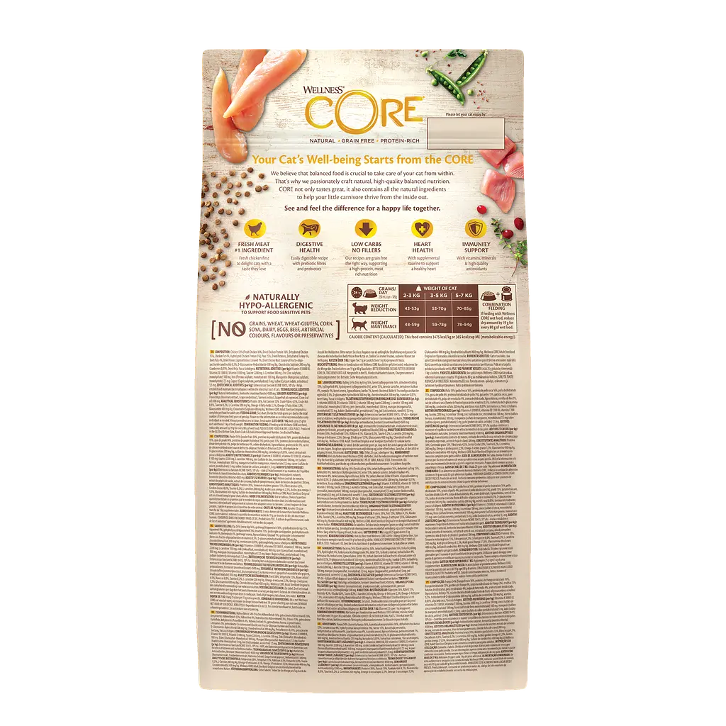 Сухий корм для стерилізованих котів Wellness CORE Sterilised Original з куркою та індичкою, 1,75 кг - фото 7