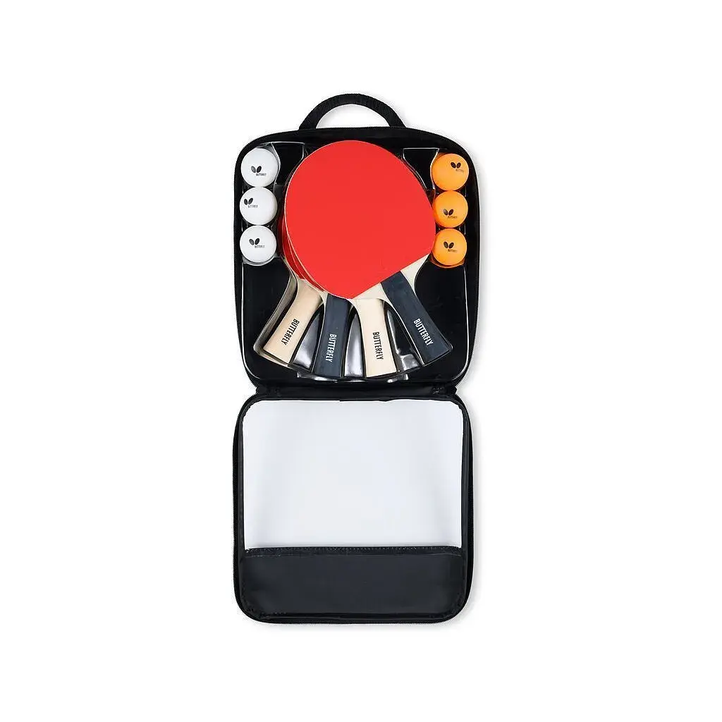 Комплект для настільного тенісу Butterfly Racket Set Easy 4 Bats 6 Balls (6257643202) (932198) - фото 2