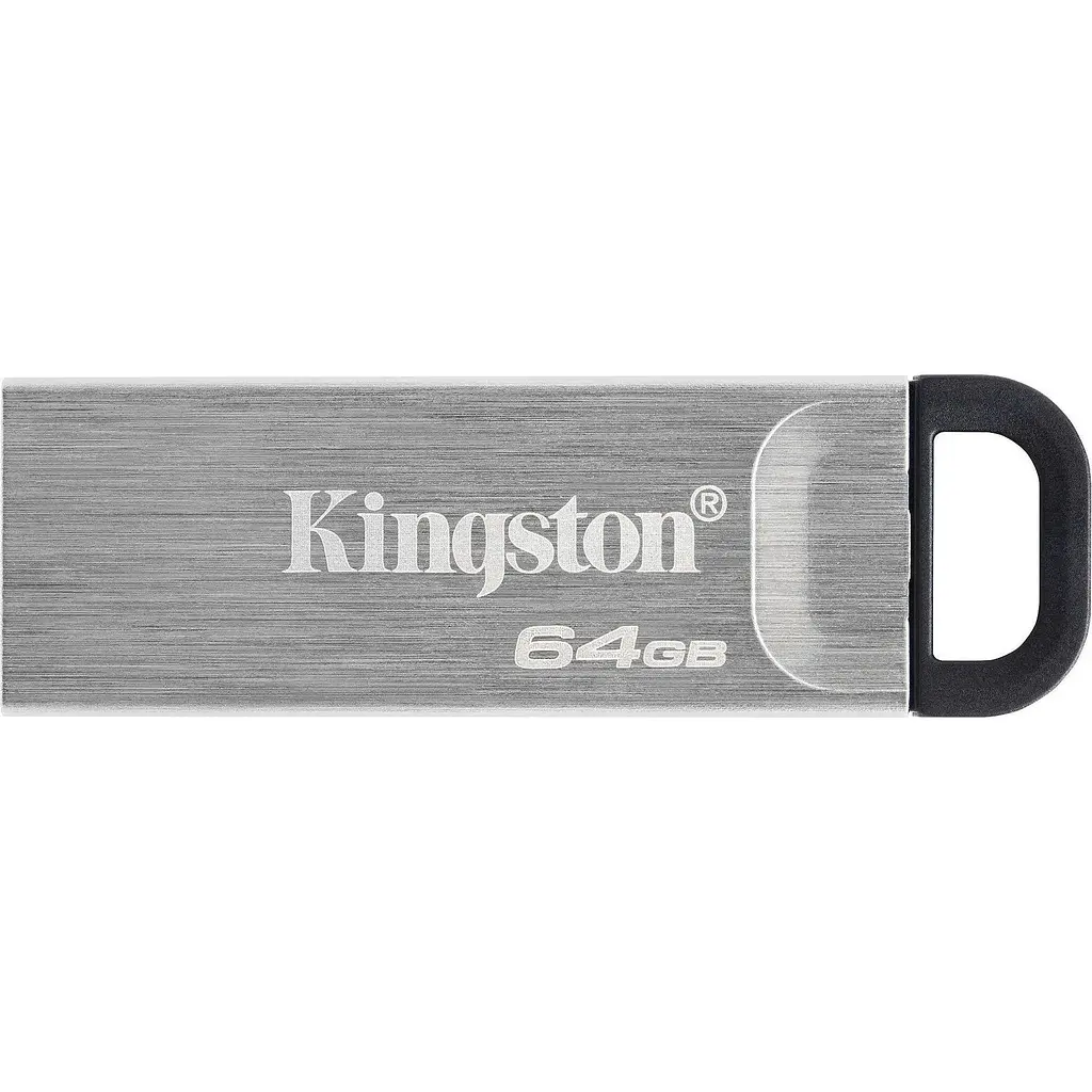 USB Flash накопичувач Kingston 64GB DataTraveler Kyson USB 3.2 silver/black (DTKN/64GB) - фото 1
