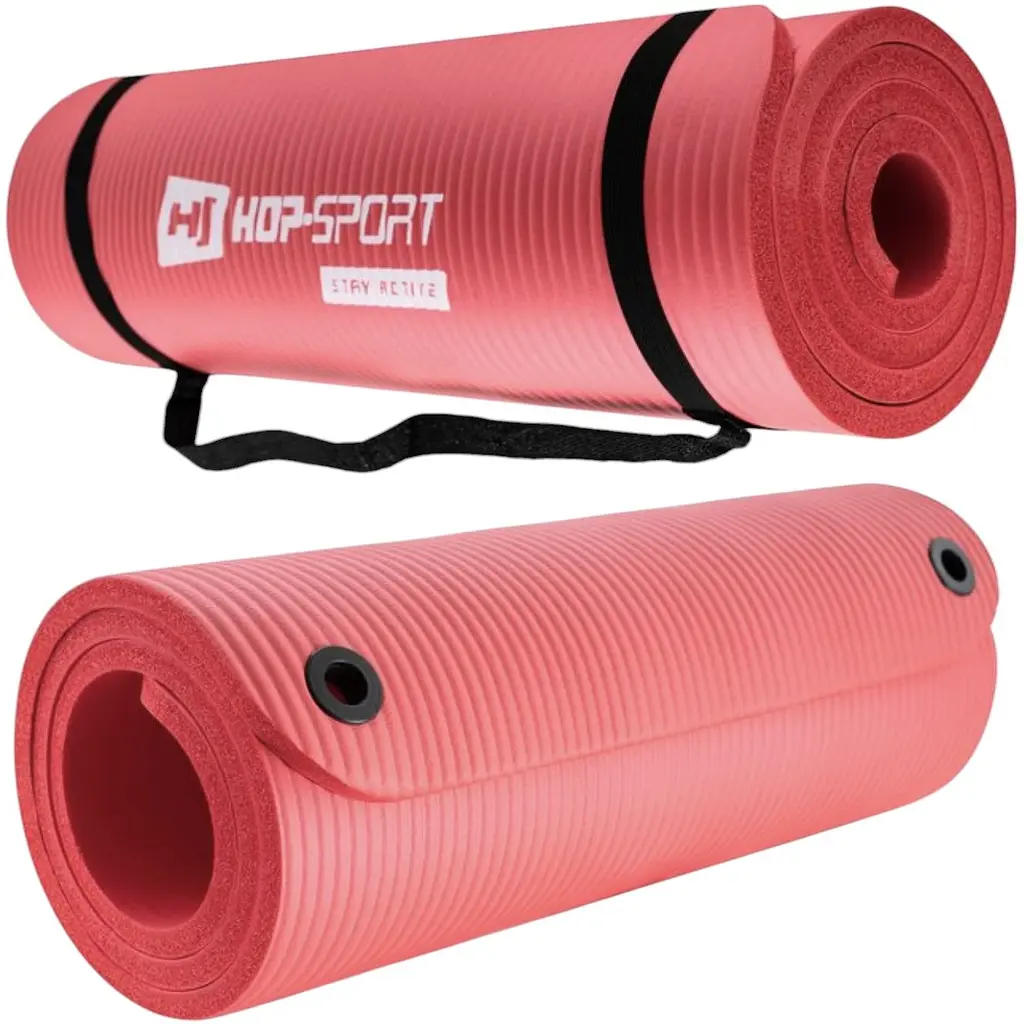 Мат для фітнесу та йоги Hop-Sport HS-N015GM 1.5 см червоний - фото 5