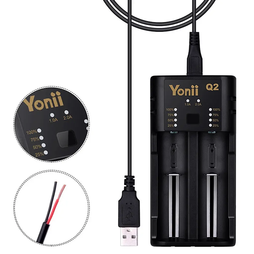 Зарядний пристрій для акумуляторних батарей USB Battery Charger Yonii Q2 універсальний зарядний пристрій - фото 4