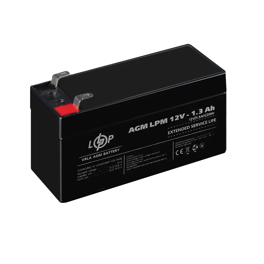 Аккумулятор AGM LPM 12V – 1.3 Ah - фото 4