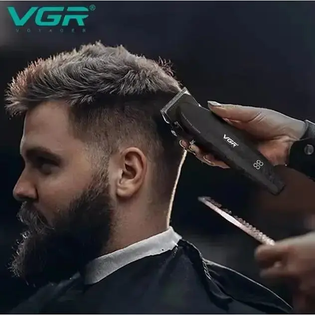 Профессиональный набор для стрижки волос VGR V-640 Машинка и триммер с дисплеем - фото 5