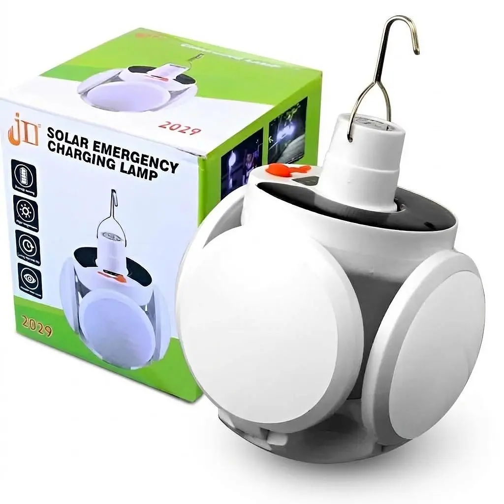 Акумуляторна кемпінгова LED-лампа з сонячною панелью Bailong 100W BL-2029 USB