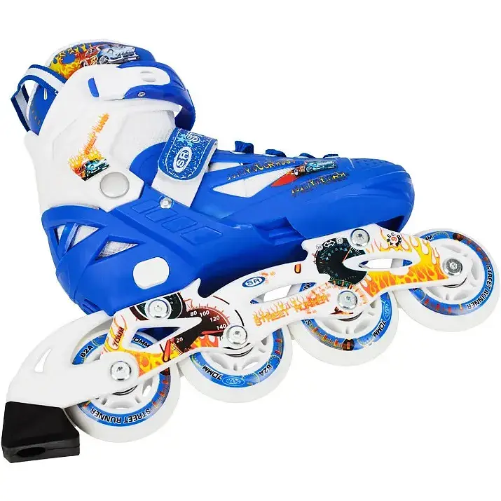 Роликовые коньки Hop-Sport YX-0151-15 синие - фото 4