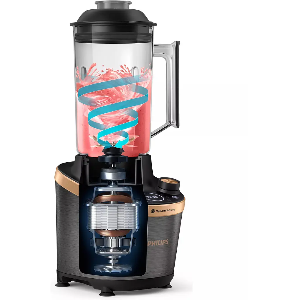 Блендер Philips Flip&Juice стаціонарний 1500 Вт мідно-чорний (HR3770/00) - фото 6