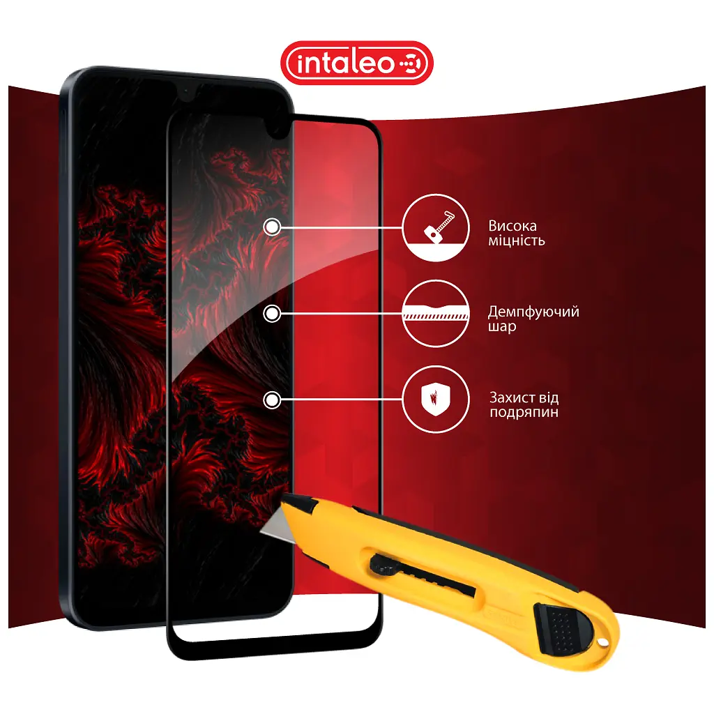 Скло захисне Intaleo Full Glue Samsung A16 Black (1283126598715) - фото 5