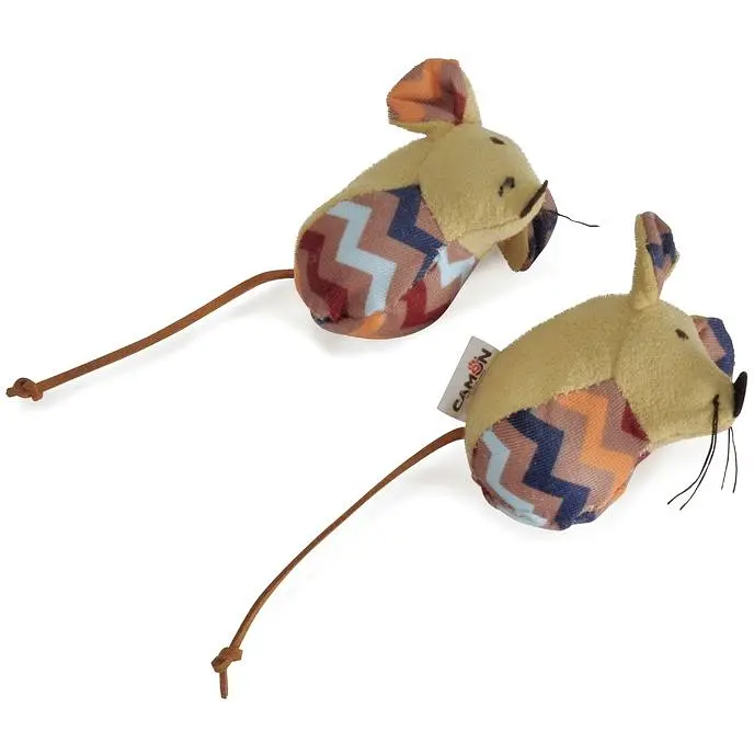 Игрушка для кошек Camon мышка с колокольчиком, 2 шт. - фото 2