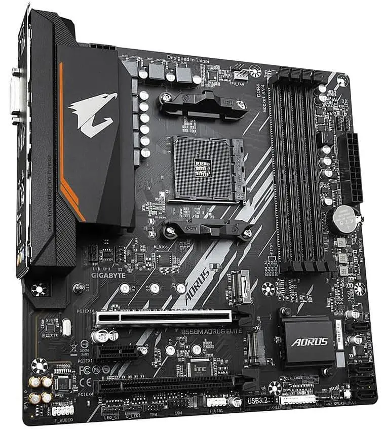 Материнська плата Gigabyte B550M Aorus Elite (B550M AORUS ELITE) (Socket AM4, AMD B550, Micro-ATX) - фото 3