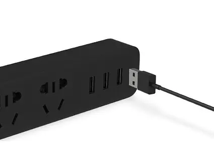 Подовжувач XiaomiXiaomi Power Strip (3 розетки + 3 USB-port) Black (XMCXB01QM) (NRB4028CN) - фото 2