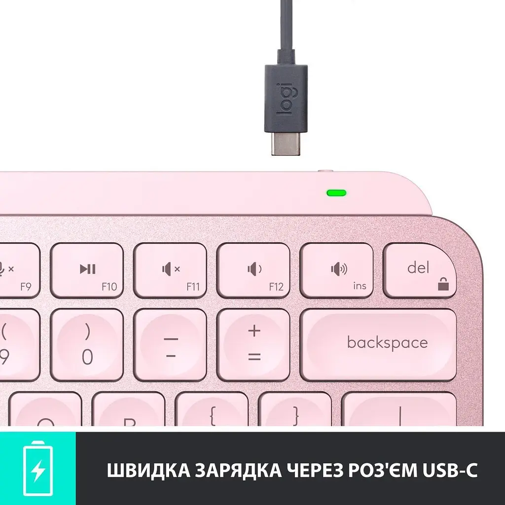 Клавіатура Logitech MX Keys Mini Rose (920-010500) [78339] - фото 4