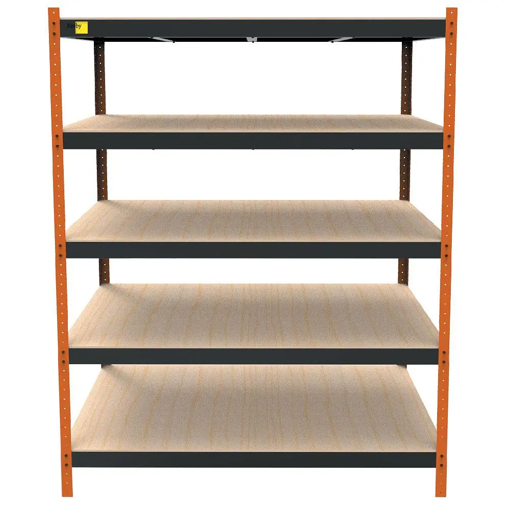 Металлический усиленный стеллаж Emby Heavy Series (размер 2500х1800x900мм) 5 полок ДСП до 300кг - фото 3