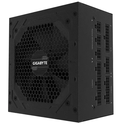 Блок живлення Gigabyte 750 Вт P750GM, Black, модульний, 120 мм (HYB), Active PFC, 80 Plus Gold, MB: 20+4 pin, CPU: 4+4 pin, VGA: 4 x 6+2 pin, 3xMolex / 1xFDD / 8xSATA, Захист: OVP/OPP/SCP/UVP/OCP/OTP (GP-P750GM) - фото 2