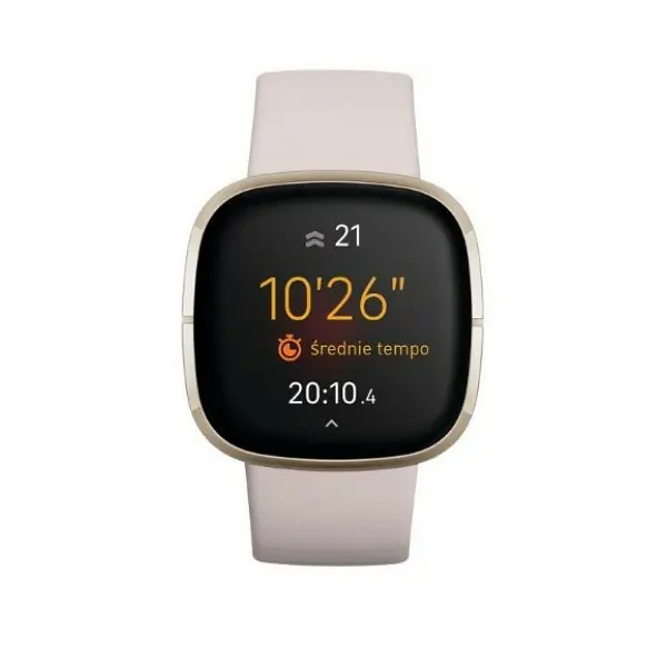 Смарт-часы Fitbit Sense Lunar White/Soft Gold Stainless Steel (FB512GLWT) - фото 2