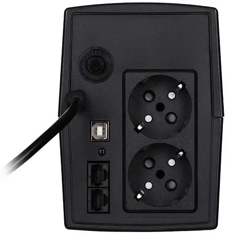 Джерело безперебійного живлення DD650, Black, 650 ВА / 360 Вт, 2xSchuko, LCD екран, USB 2E teh0033895 - фото 3