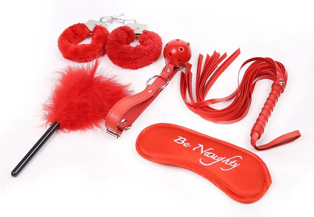 BDSM набір Fetish Fever Bondage Set, 5 предметів (червоний)