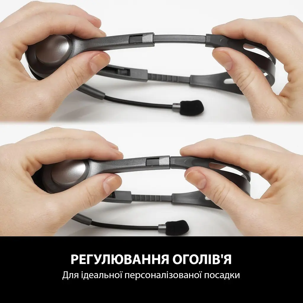 Комп'ютерна гарнітура Logitech H111 Stereo Silver (981-000593) - фото 4