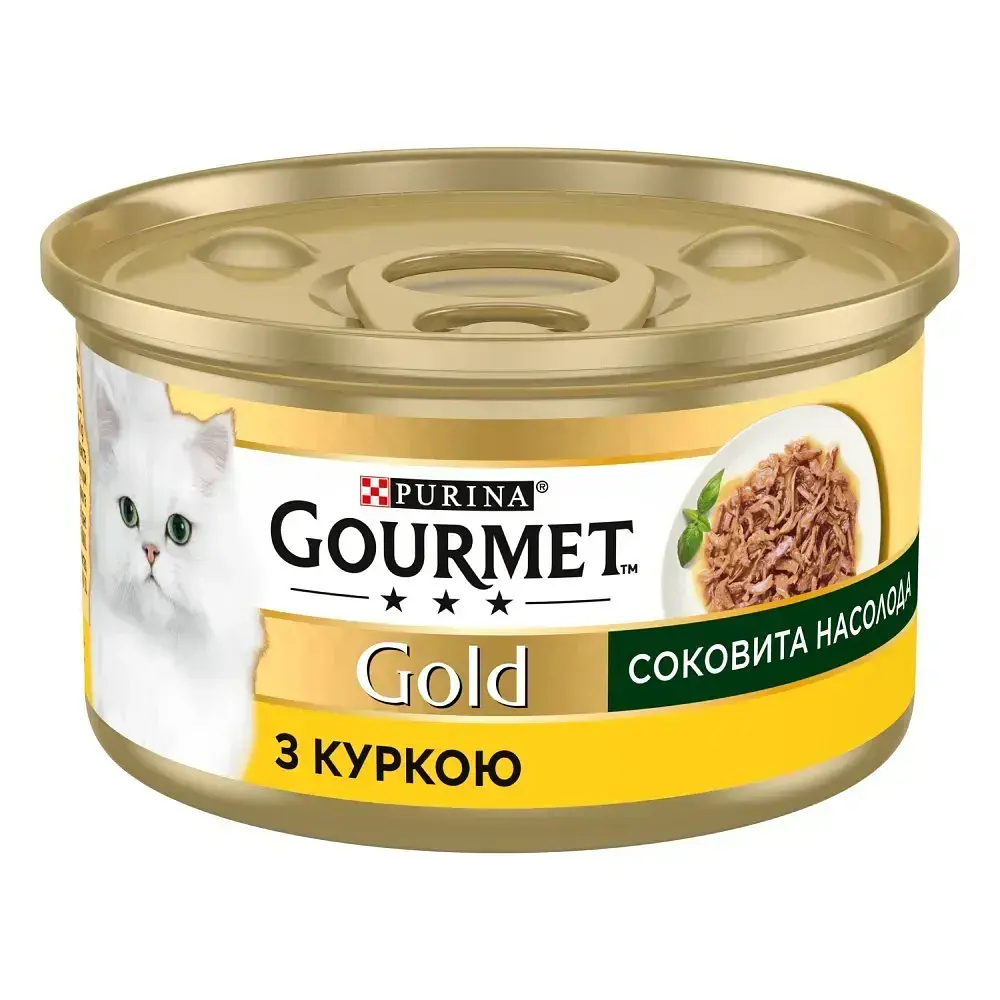 Вологий корм для котів Gourmet Gold Соковита Насолода з куркою 85 г 12560283
