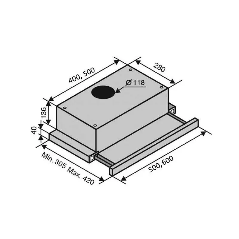 Витяжка кухонна VENTOLUX GARDA 50 INOX (750) SMD LED - фото 8
