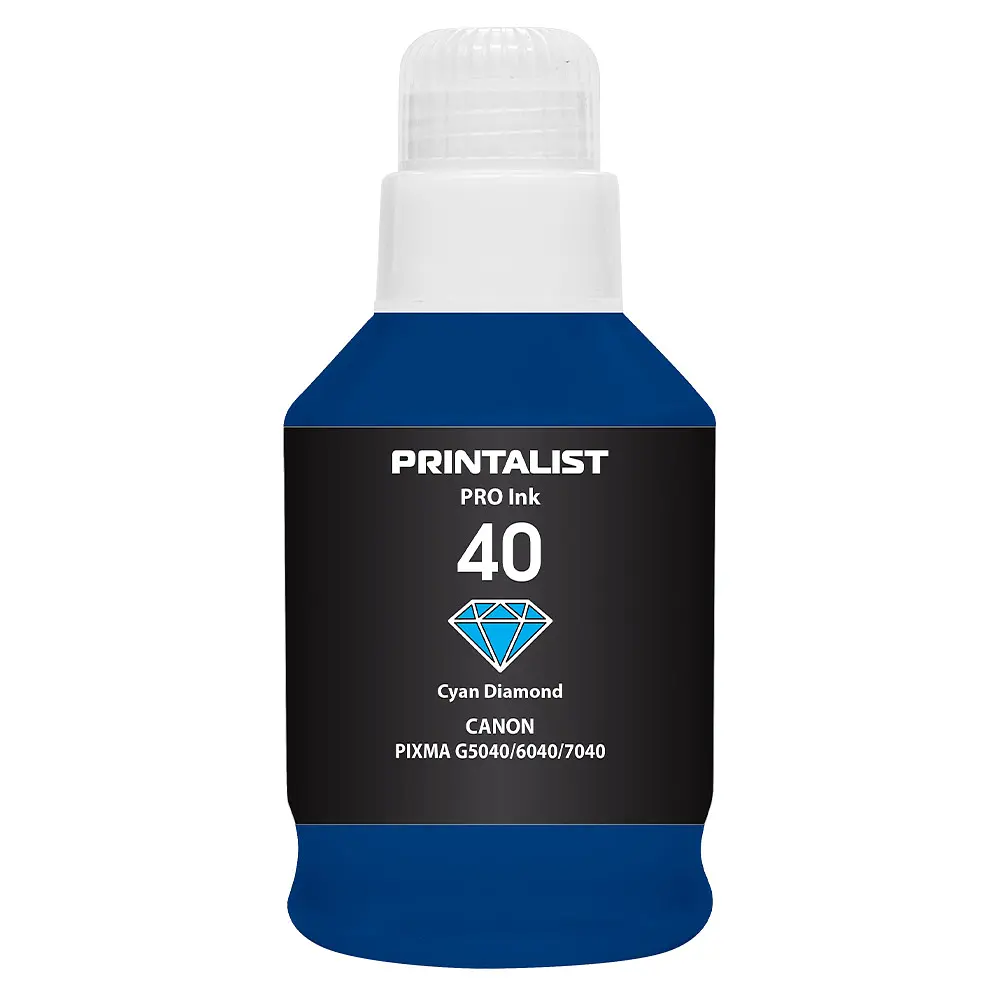 Чорнило PRINTALIST GI-40 для Canon G5040/G6040 190г Cyan водорозчинне (PL40C) - фото 6