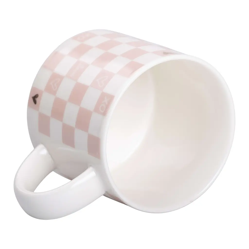 Чашка керамическая Liling Rongxiang Ceramic 350 мл белая с розовым RX-N240126WP - фото 3