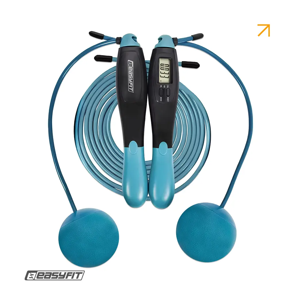 Скакалка для боксу EasyFit TwinRope 2,8 м чорний-зелений - фото 2