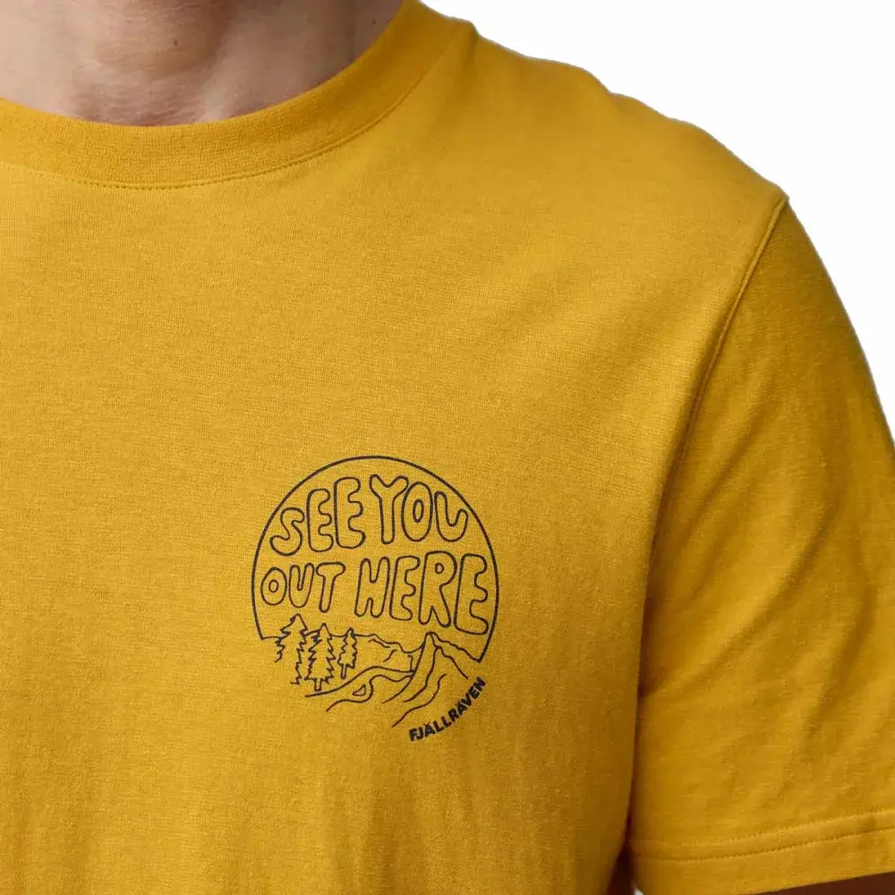 Футболка Fjallraven Hemp Blend Out Here T-shirt M M ochre - фото 3