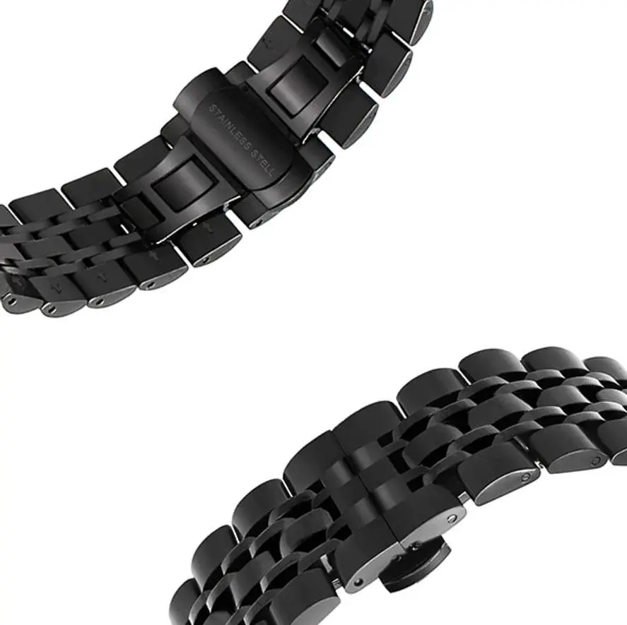 Металлический ремешок Primolux Steel Link для часов Garmin Vivoactive 3/Vivomove HR/Forerunner Black - фото 5