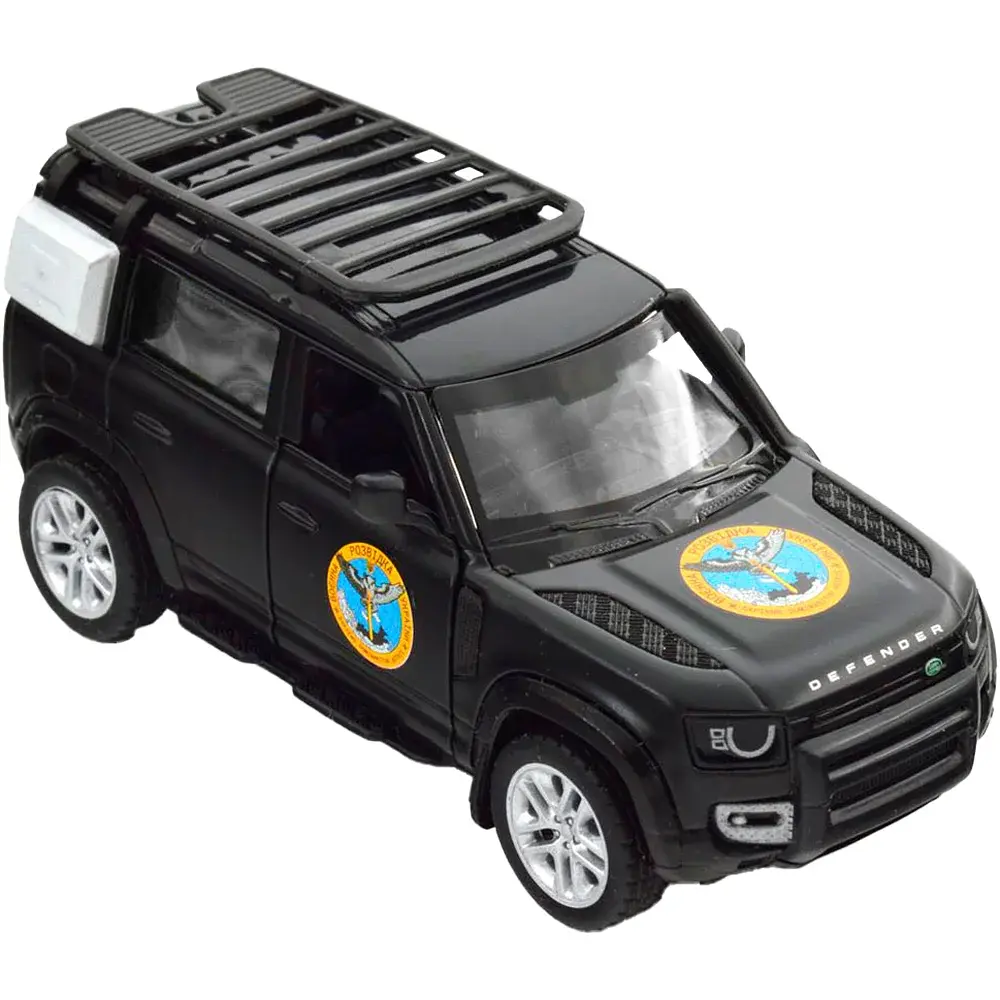 Машинка TechnoDrive серії Шеврони Героїв LAND ROVER DEFENDER 110 "ГУР МО" - фото 7