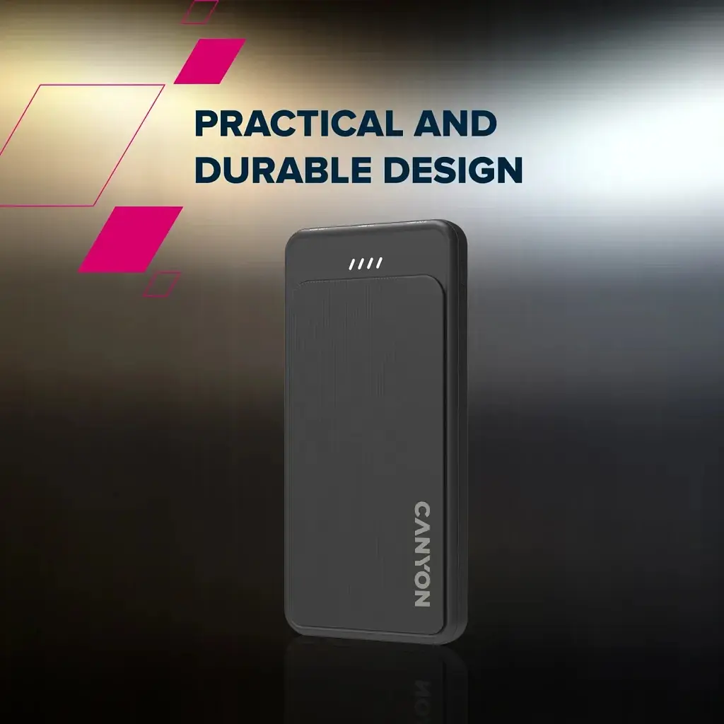 Батарея універсальна Canyon OnPower 100 10000mAh, 5В/2А, Black (CNS-CPB100B) - фото 11