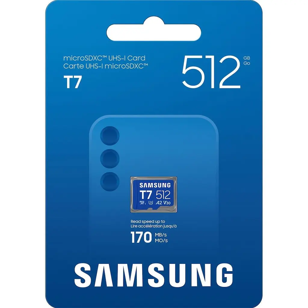 Карта пам'яті Samsung MICRO SDXC T7 512GB, U3, V30, A2 до 170 Мб/с (MB-MB512T/WW) - фото 3