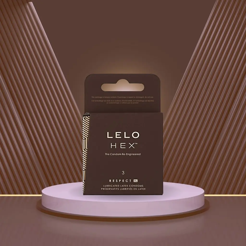 Упаковка презервативів Lelo Hex Respect XL більше простору, більше впевненості 3 шт. - фото 3