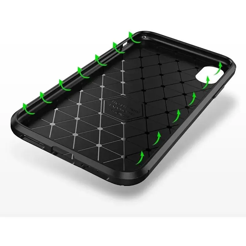 Чохол-накладка Toto TPU Carbon Fiber 1.5 mm Case Apple iPhone X/XS Black - фото 7