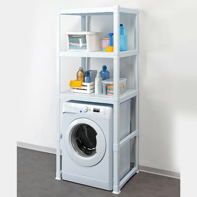 Стелаж пластиковий PIANO 75x60x184h з 3 полицями, білий - фото 2