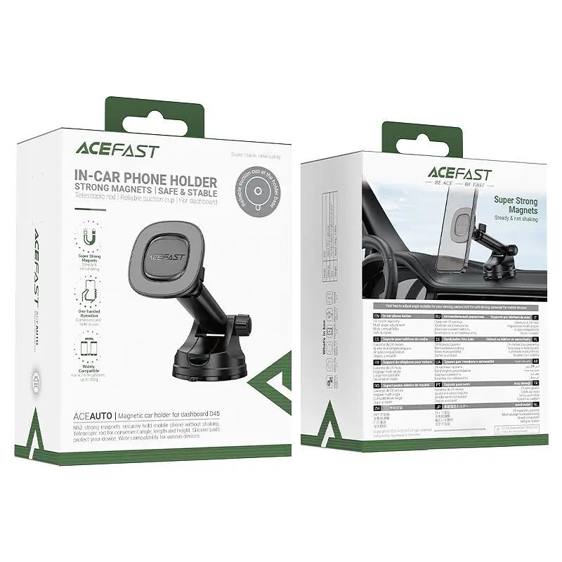 Автотримач для телефона Acefast D45 magnetic car holder for dashboard чорний - фото 2