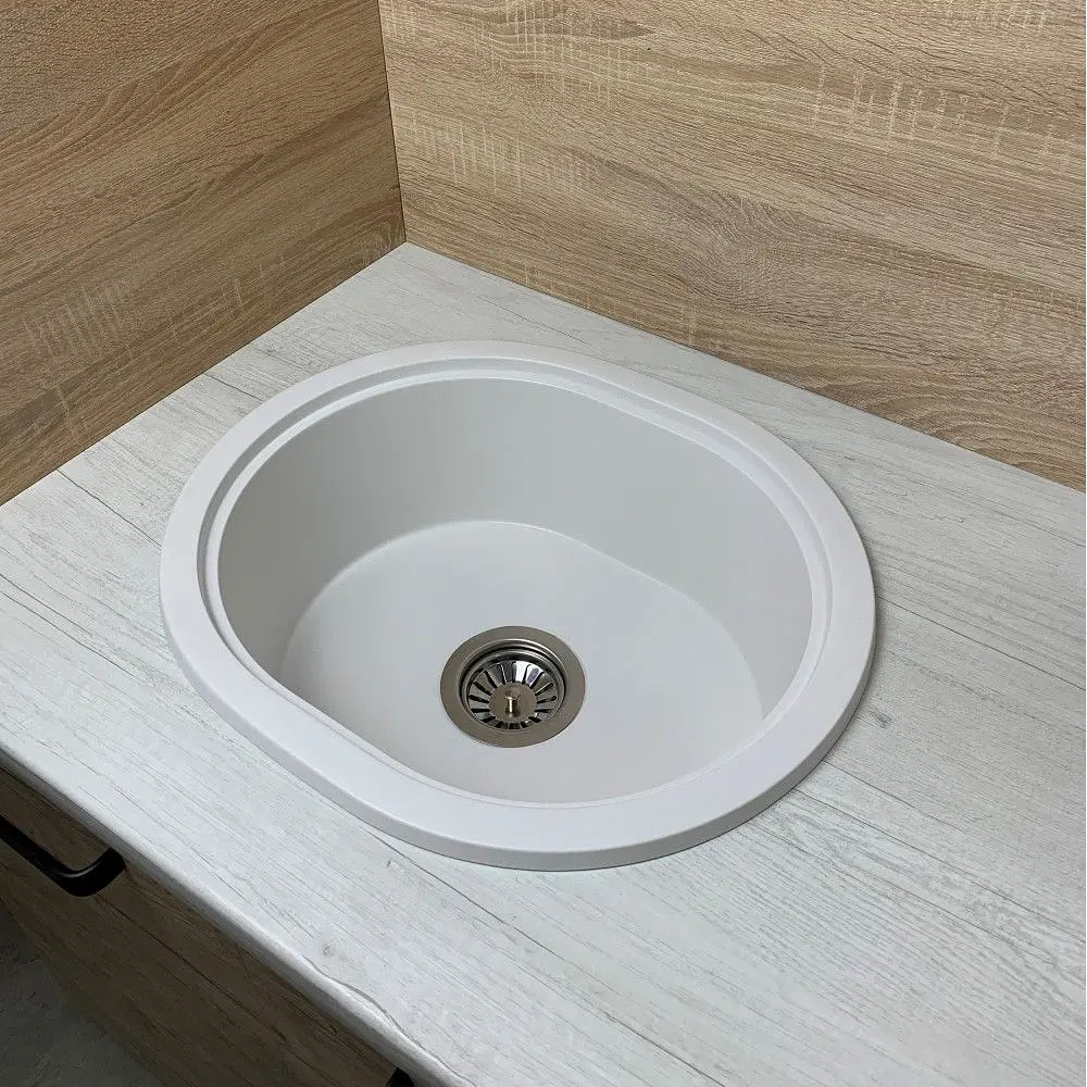 Кухонна мийка Adamant CIRCUM біла 500x425x180 мм, без крила 50 см - фото 3