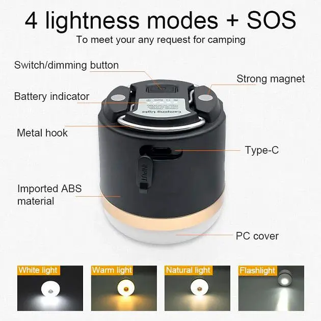Світлодіодна лампа EcoFlow Camping Light з функцією Power Bank (EFS-CLI-B-M1) [79402] - фото 4