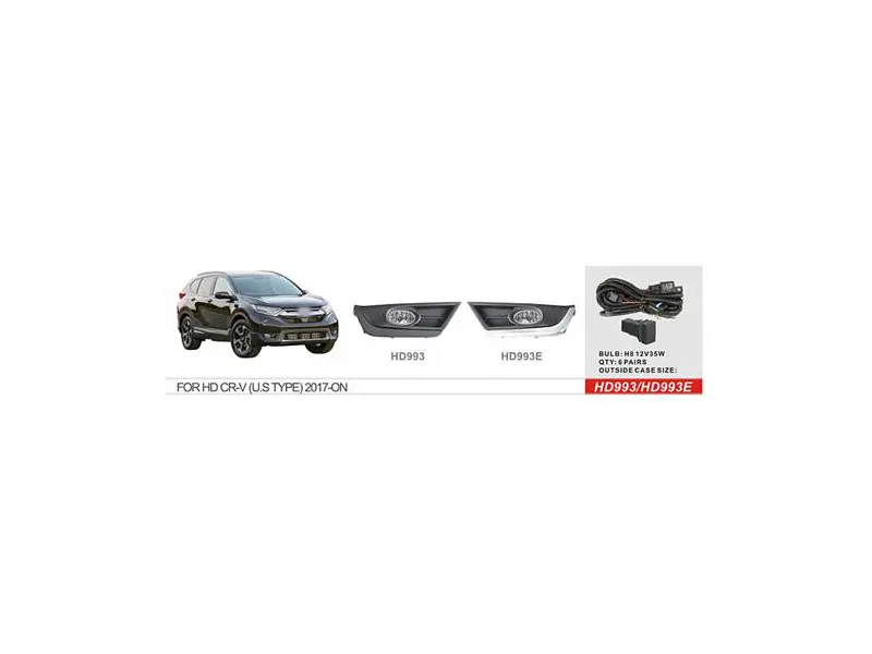 Протитуманні фари Vitol HD-993E-W Honda CRV 2017 ел.проводка