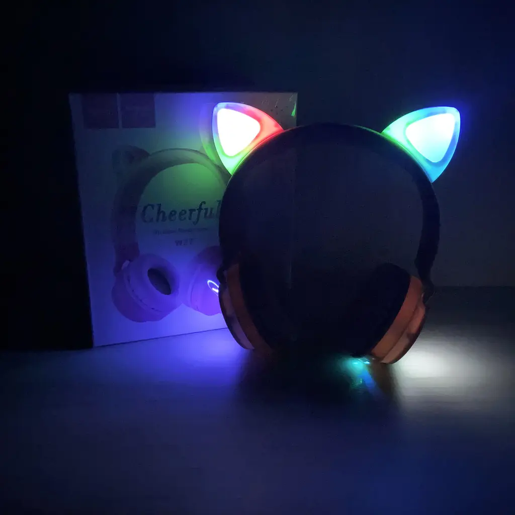 Беспроводные накладные наушники Hoco W27 Cat ear розовые - фото 3