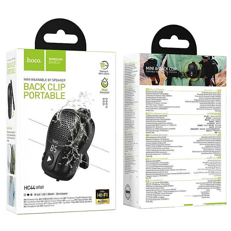 Bluetooth Колонка HC44 Star wearable Black Hoco teh0029736 - фото 3